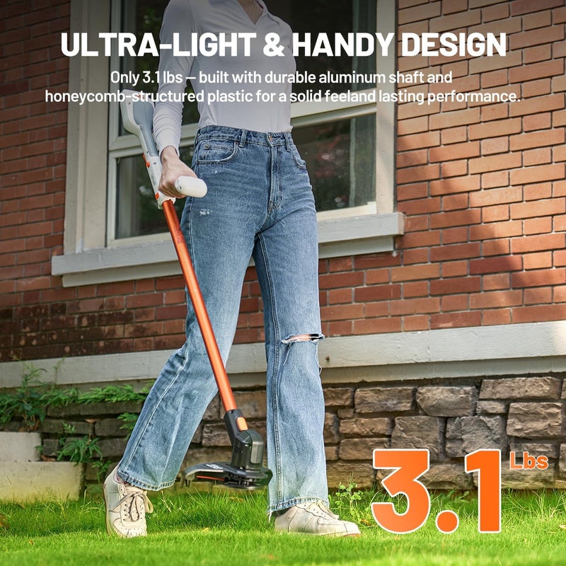 LiTHELi Cordless Weed Wacker 10 Inch, U20 Handy+ 20V String Trimmer & Weed Eater with 2.0Ah Battery, Grass Trimmer Tools for Garden, Yard and Farm - Image 3